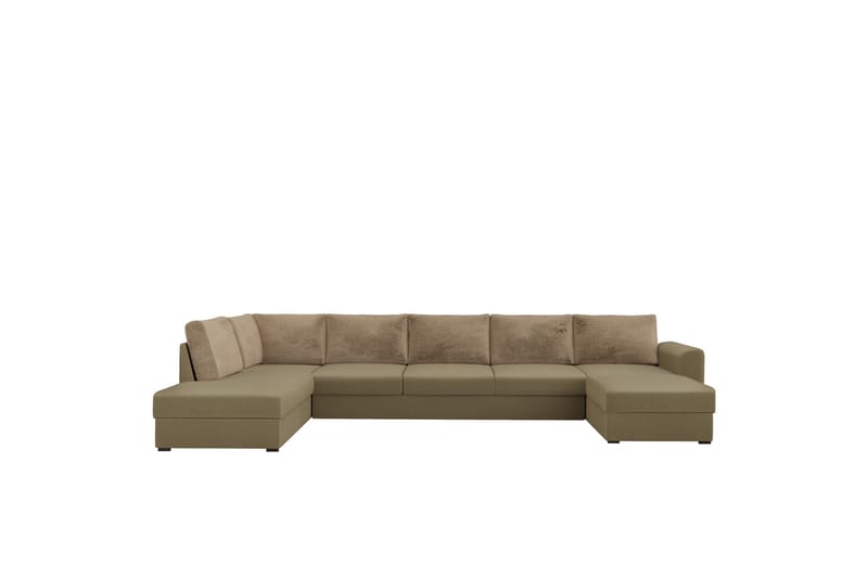 Taberk Soffa med Divan och Schäslong 5-sits - Mörkbeige - Möbler - Soffa - U-soffa