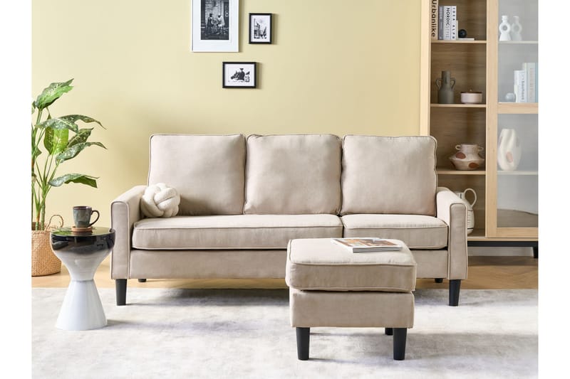 Traun Soffa 3-sits - Beige/Svart - Möbler - Soffa - 3 sits soffa