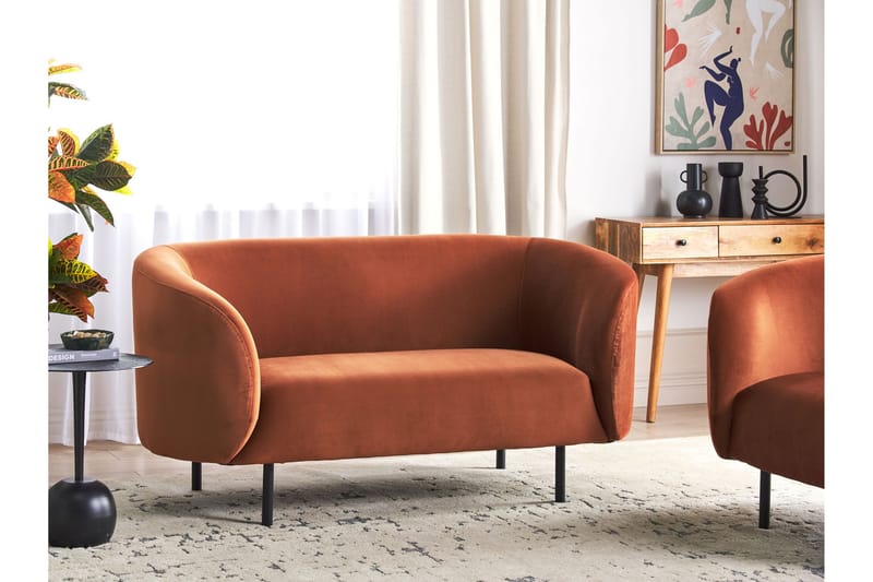 Tuka Soffa 2-sits - Svart/Orange - Möbler - Soffa - 2 sits soffa