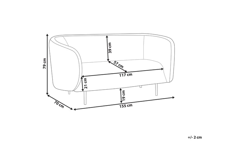 Tuka Soffa 2-sits - Svart/Orange - Möbler - Soffa - 2 sits soffa