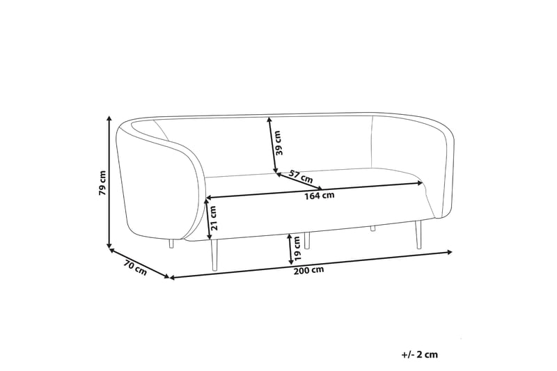 Tuka Soffa 3-sits - Svart - Möbler - Soffa - 3 sits soffa