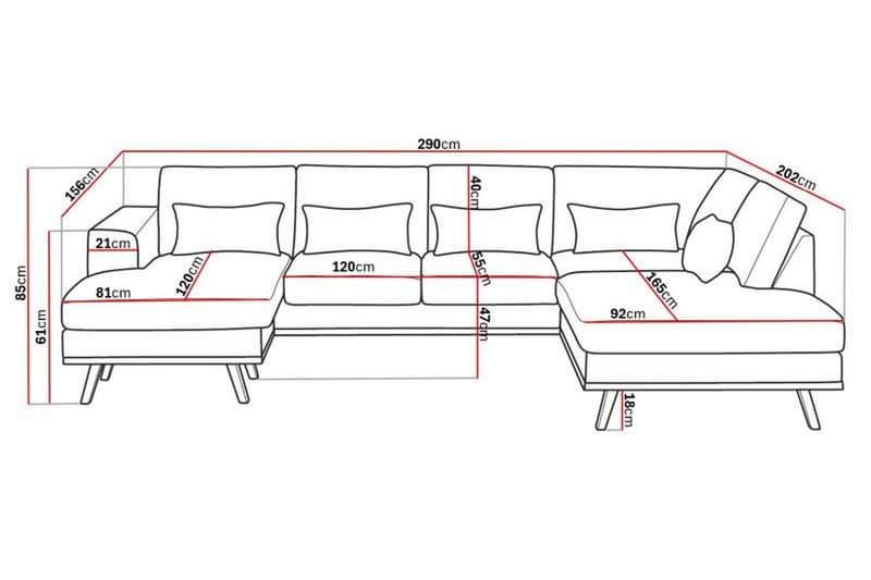 Copenhagen Compact 4-sits U Soffa Divan Vänster Schäslong Höger - Linnebeige - Möbler - Soffa - U-soffa