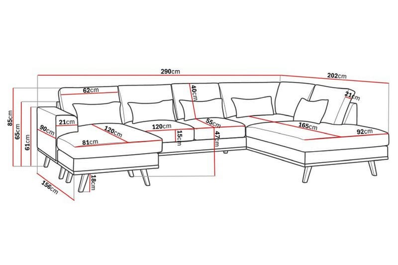 Copenhagen Compact 4-sits U Soffa Divan Vänster Schäslong Höger - Linnebeige - Möbler - Soffa - U-soffa