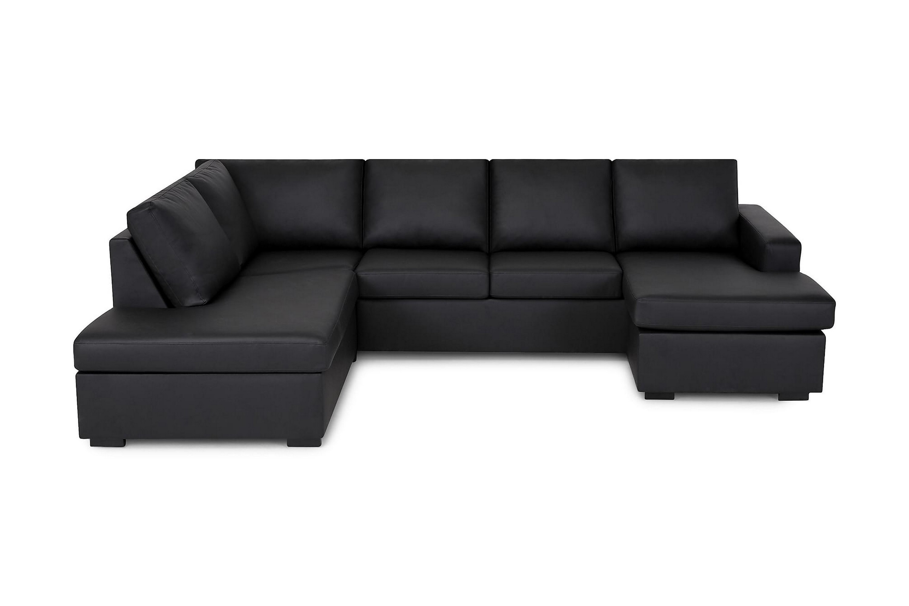 Scandinavian Choice Crazy U-soffa Large Divan Höger - Svart Konstläder