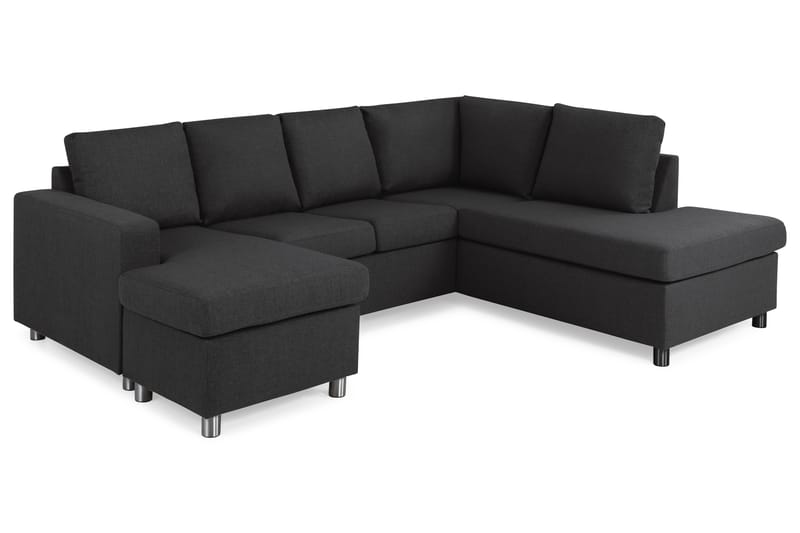 Crazy U-soffa Large Divan Vänster - Antracit - U-soffa