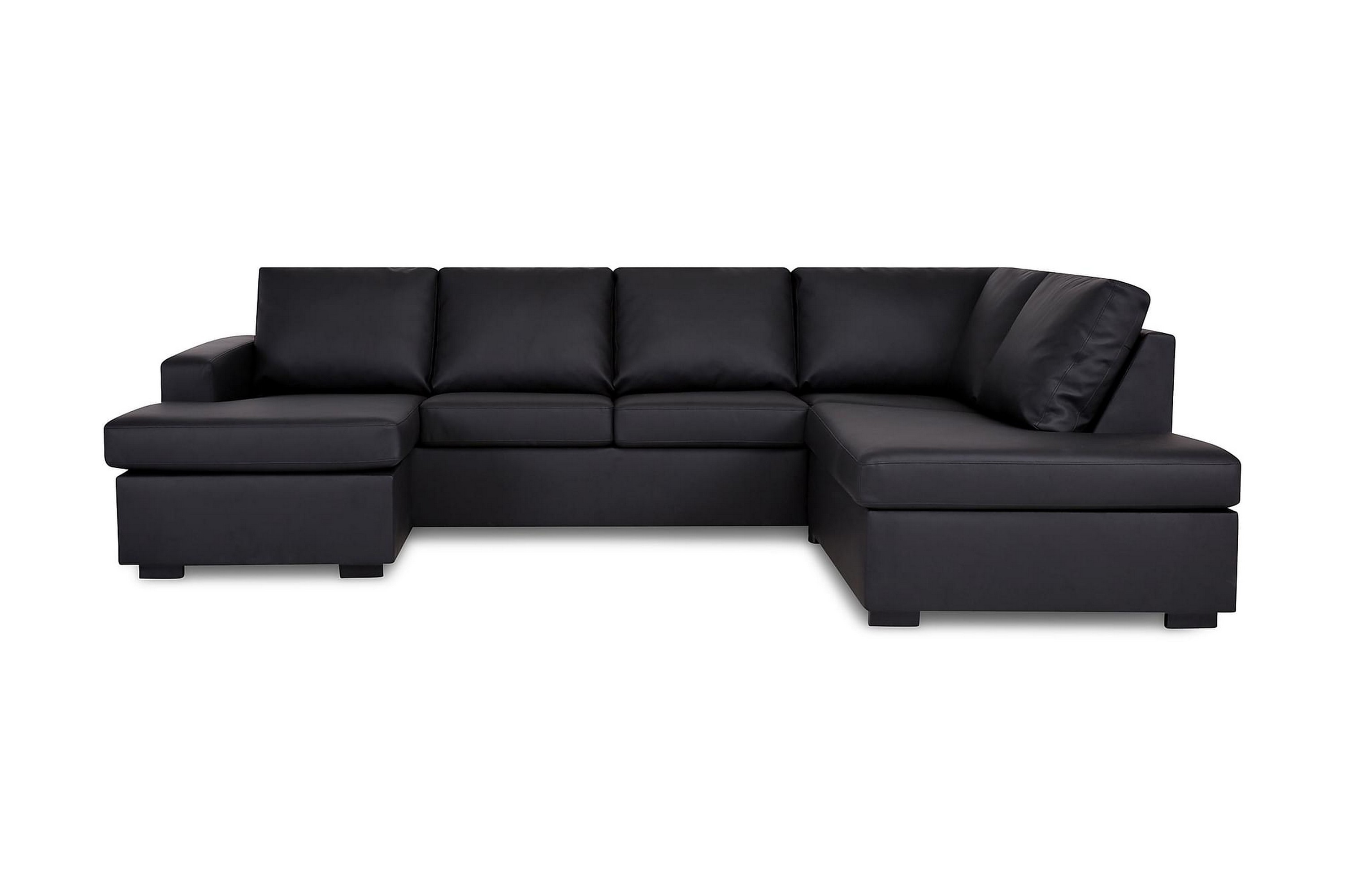 Scandinavian Choice Crazy U-soffa Large Divan Vänster - Svart Konstläder