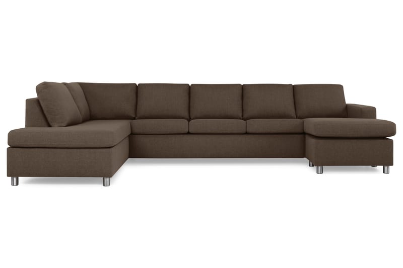 Crazy U-soffa XL Divan Höger - Brun - U-soffa