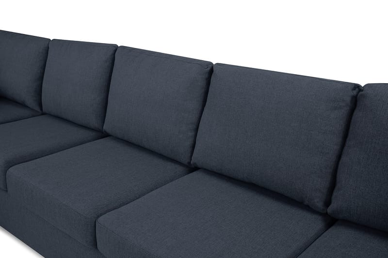 Crazy U-soffa XL Divan Höger - Mörkblå - Skinnsoffor - Sammetssoffa - U-soffa