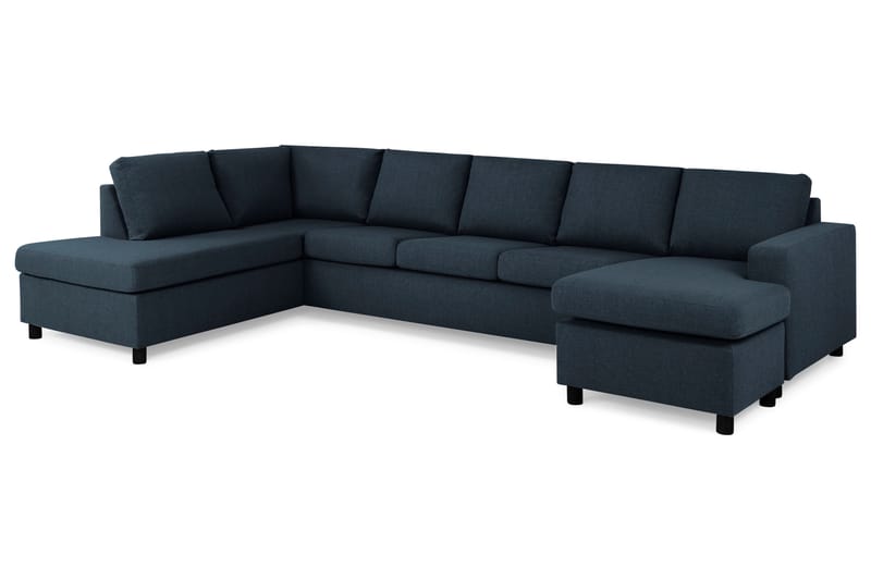 Crazy U-soffa XL Divan Höger - Mörkblå - U-soffa