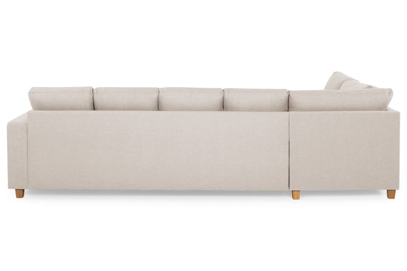 Crazy U-soffa XXL Divan Höger - Beige - Skinnsoffor - Sammetssoffa - U-soffa