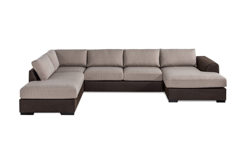 Cuba Stor U Soffa Divan Höger Schäslong Vänster - Brun / Beige - Möbler - Soffa - U-soffa