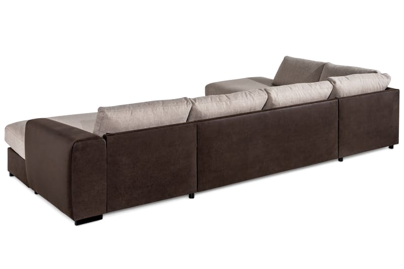 Cuba Stor U Soffa Divan Höger Schäslong Vänster - Brun / Beige - Möbler - Soffa - U-soffa