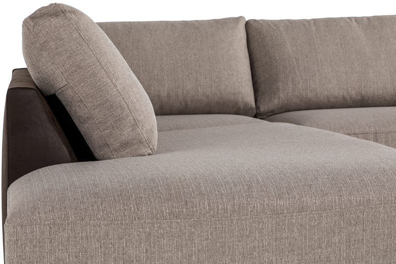 Cuba Stor U Soffa Divan Höger Schäslong Vänster - Brun / Beige - Möbler - Soffa - U-soffa