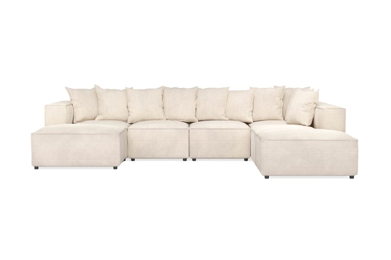 Cubo Djup Manchester U Soffa 5-sit Divan höger Schäslong Höger - Beige / Ljus - Möbler - Soffa - U-soffa