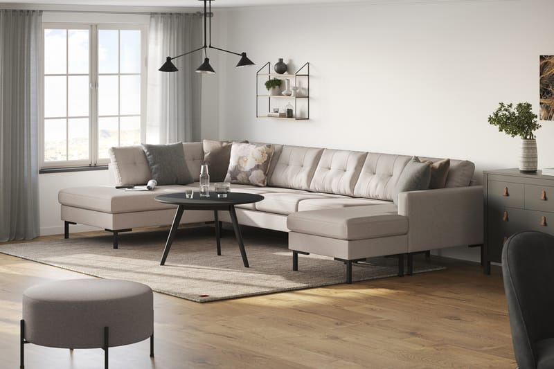 Frillestad 5-sits U-soffa Divan Höger - Beige - U-soffa