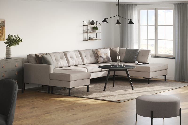 Frillestad 5-sits U-soffa Divan Vänster - Beige - U-soffa