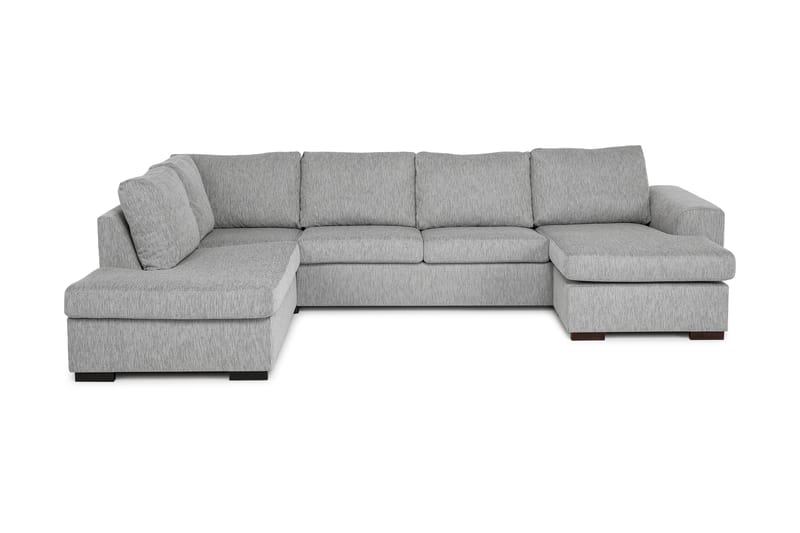 Link U-soffa Large med Divan Höger - Ljusgrå - U-soffa