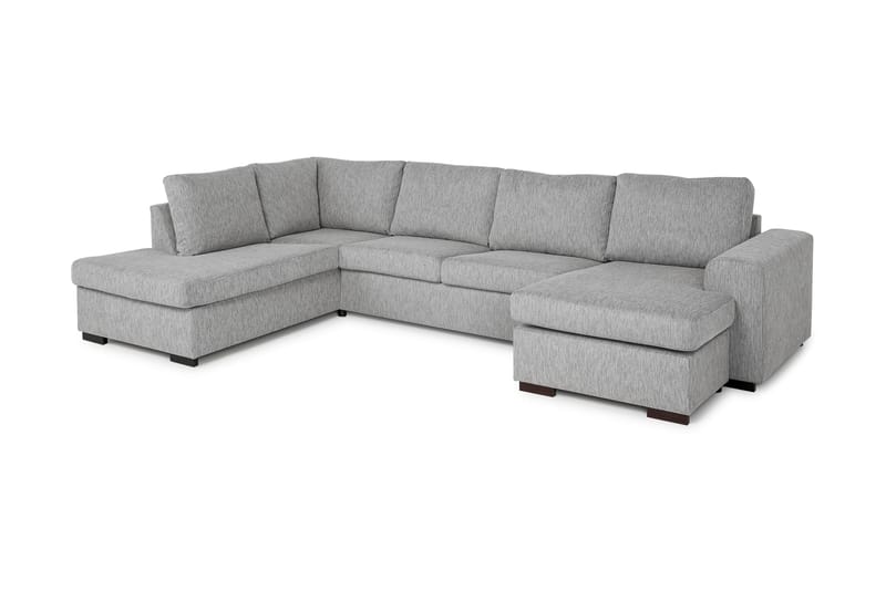 Link U-soffa Large med Divan Höger - Ljusgrå - U-soffa