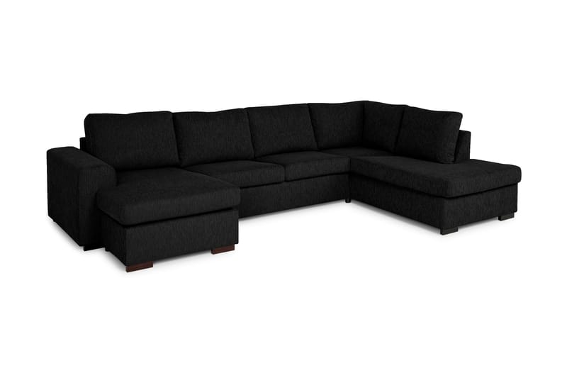 Link U-soffa Large med Divan Vänster - Svart - U-soffa