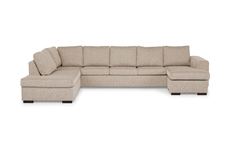 Link U-soffa XXL med Divan Höger - Beige - U-soffa