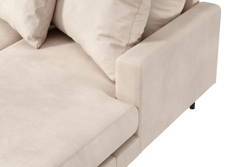 Menard 5-sits Stor U Soffa Manchester Schäslong vänster Divan Höger - Ljus Beige - Möbler - Soffa - U-soffa