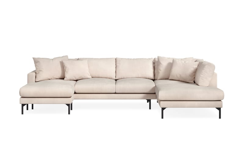 Menard 5-sits U Soffa Manchester 337 cm Bred - Ljus Beige - Möbler - Soffa - U-soffa