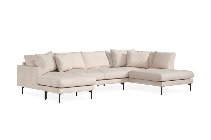 Menard 5-sits U Soffa Manchester 337 cm Bred - Ljus Beige - Möbler - Soffa - U-soffa