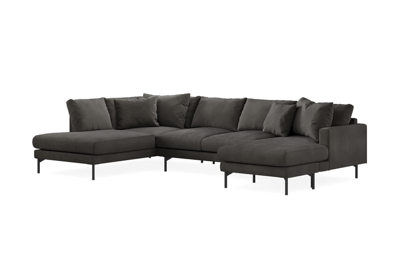 Menard Djup 5-sits Manchester Stor U Soffa 337 cm Bred - Mörkgrå - Möbler - Soffa - U-soffa