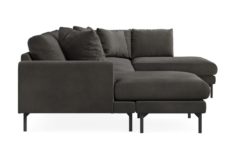 Menard Djup 5-sits Manchester Stor U Soffa 337cm Bred - Mörkgrå - Möbler - Soffa - U-soffa