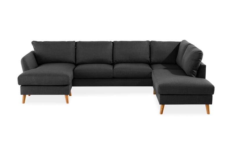 Trend U-soffa med Divan Vänster - Svart - U-soffa