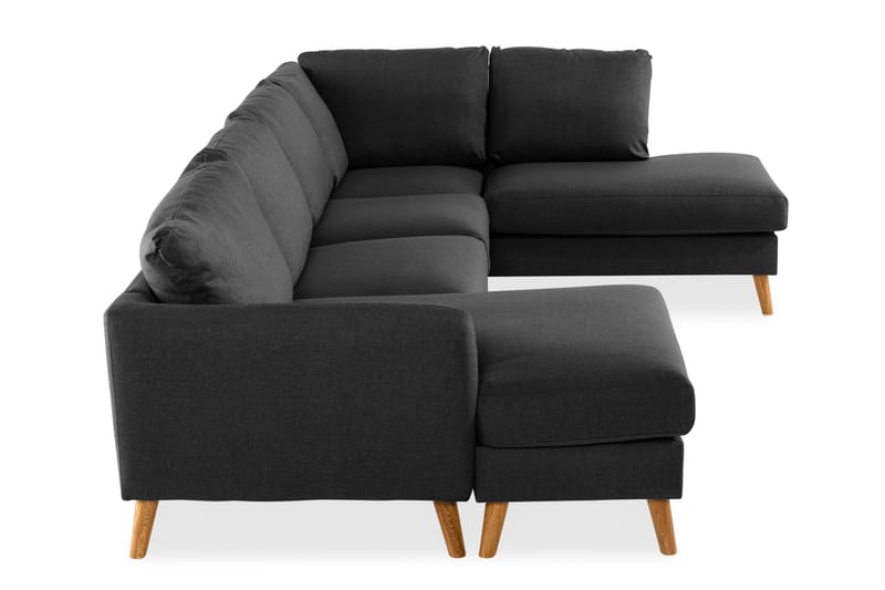 Trend U-soffa med Divan Vänster - Svart - U-soffa