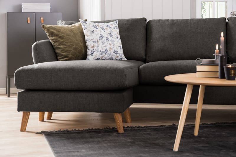 Trend U-soffa med Divan Vänster - Svart - U-soffa