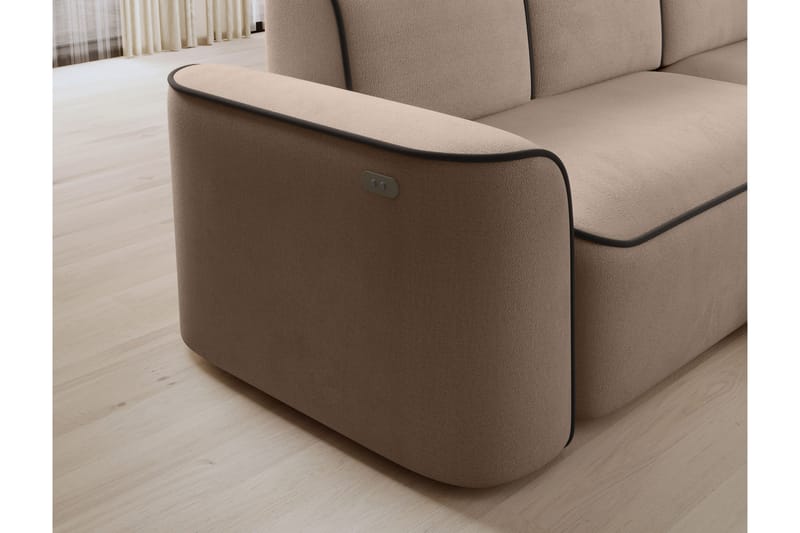 Ume 4-sits Soffa med Divan - Beige - Möbler - Soffa - Divansoffor & schäslongsoffa