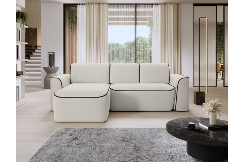 Ume 4-sits Soffa med Divan - Beige - Möbler - Soffa - Divansoffor & schäslongsoffa