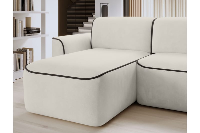 Ume 4-sits Soffa med Divan - Beige - Möbler - Soffa - Divansoffor & schäslongsoffa