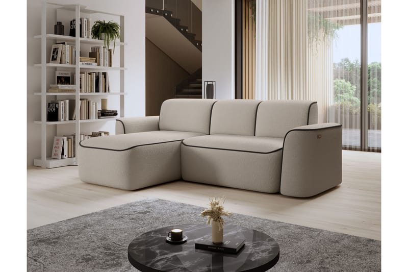 Ume 4-sits Soffa med Divan - Beige - Möbler - Soffa - Divansoffor & schäslongsoffa