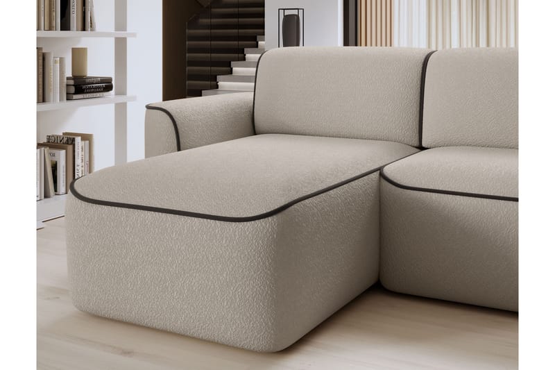 Ume 4-sits Soffa med Divan - Beige - Möbler - Soffa - Divansoffor & schäslongsoffa