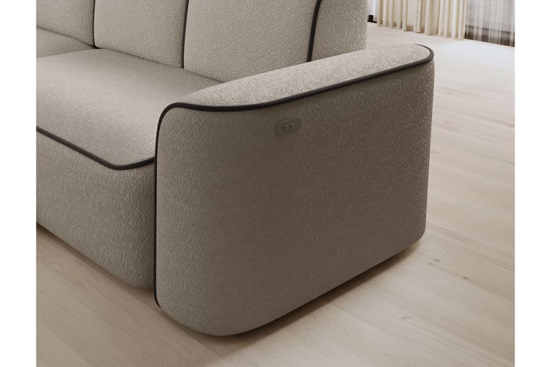 Ume 4-sits Soffa med Divan - Beige - Möbler - Soffa - Divansoffor & schäslongsoffa