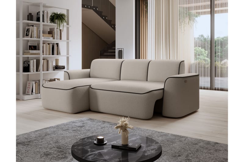 Ume 4-sits Soffa med Divan - Beige - Möbler - Soffa - Divansoffor & schäslongsoffa