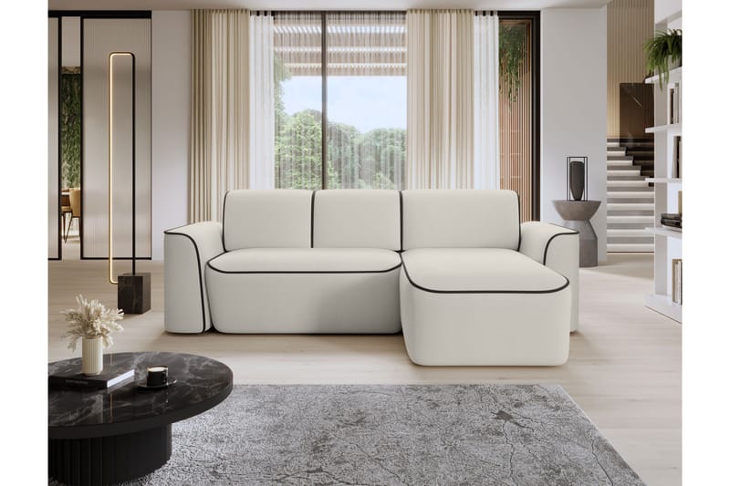 Ume 4-sits Soffa med Divan - Beige - Möbler - Soffa - Divansoffor & schäslongsoffa