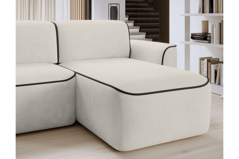 Ume 4-sits Soffa med Divan - Beige - Möbler - Soffa - Divansoffor & schäslongsoffa