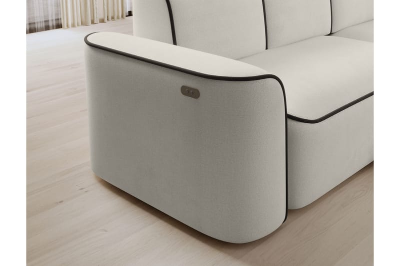 Ume 4-sits Soffa med Divan - Beige - Möbler - Soffa - Divansoffor & schäslongsoffa