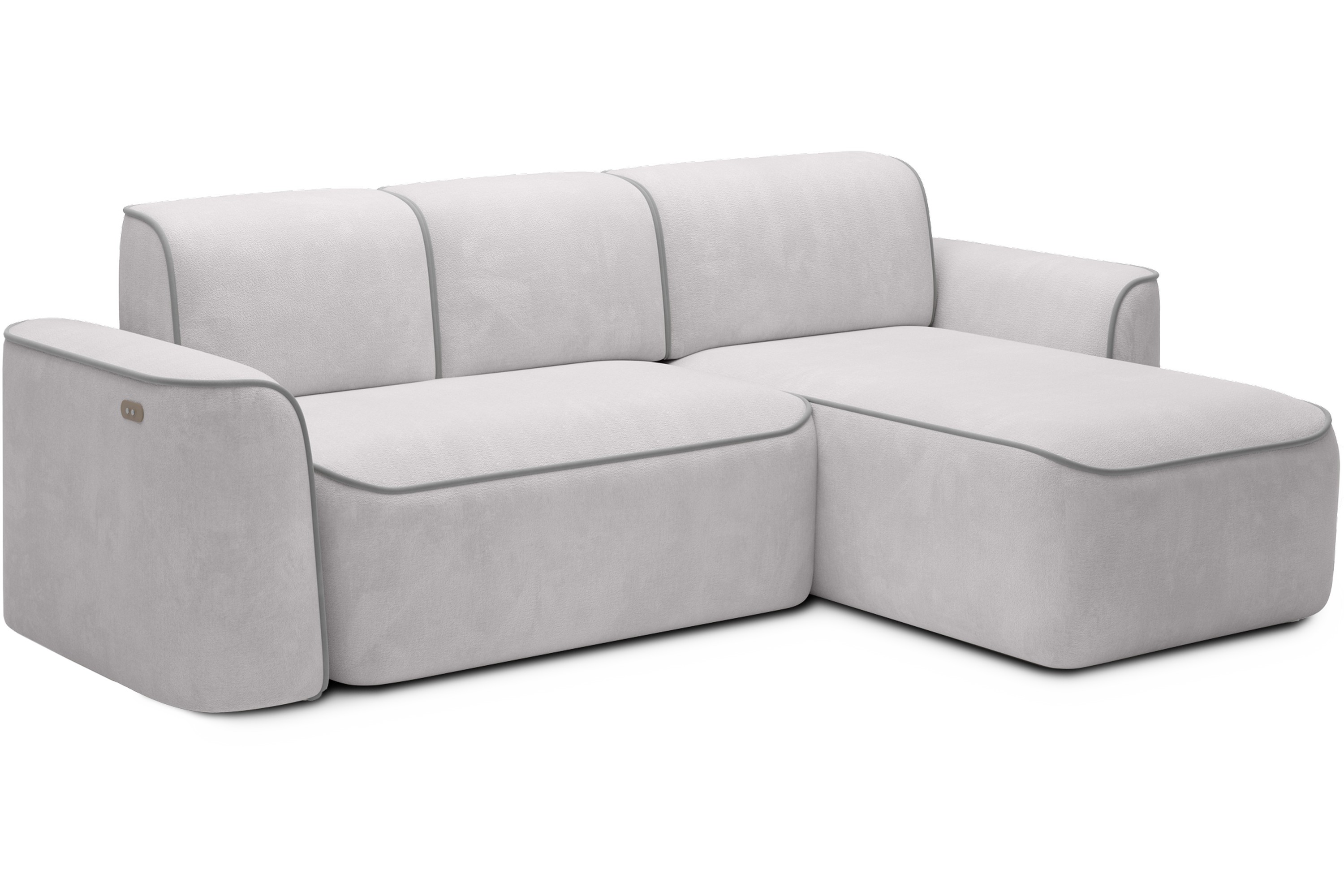 Ume 4-sits Soffa med Divan - Grå 4 sits soffa divan