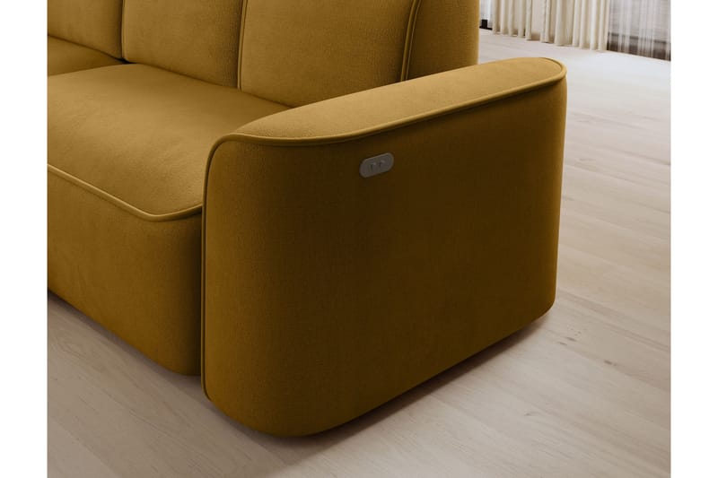 Ume 4-sits Soffa med Divan - Gul - Möbler - Soffa - Divansoffor & schäslongsoffa