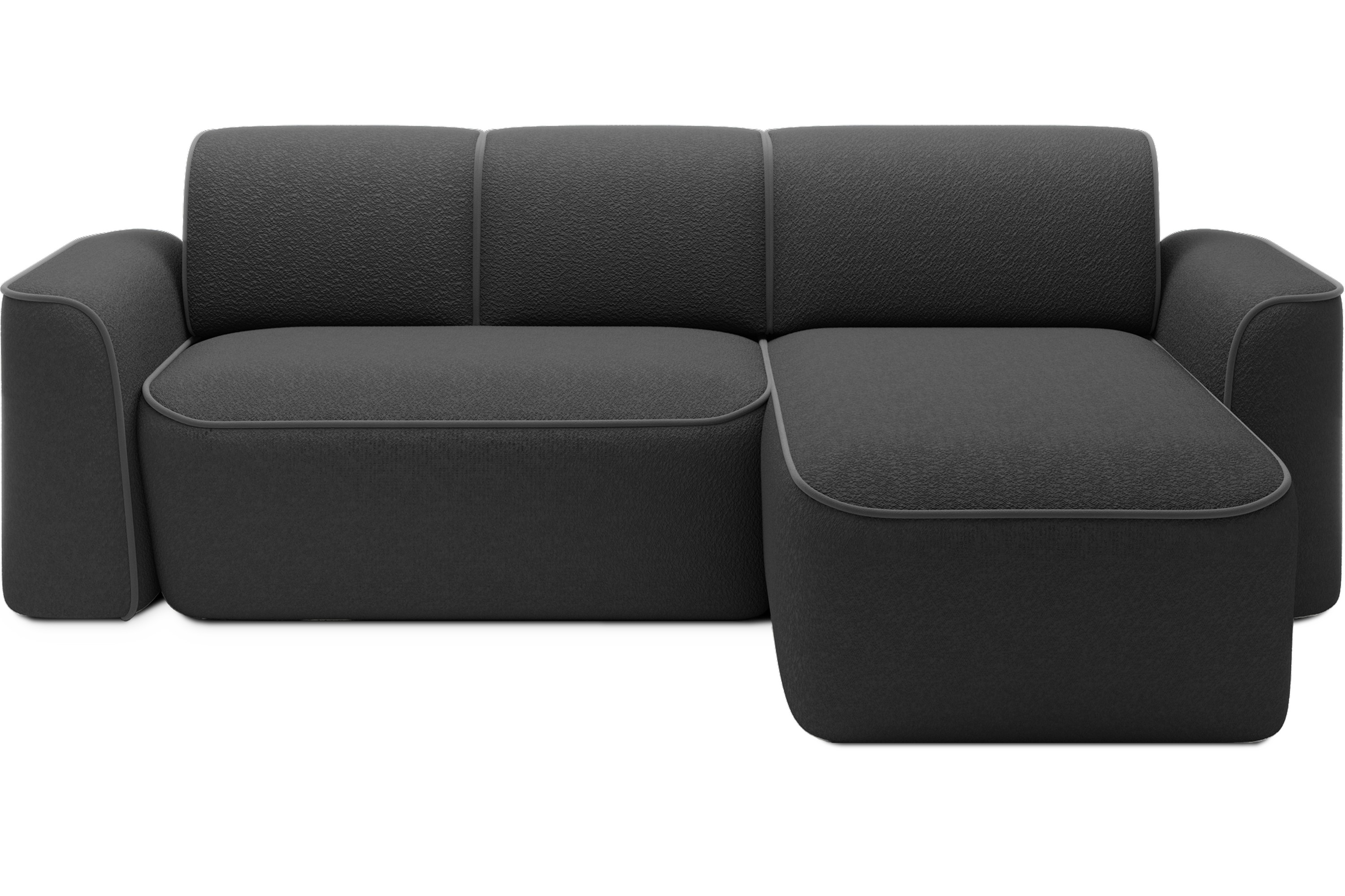 Ume 4-sits Soffa med Divan - Mörkgrå 4 sits soffa divan