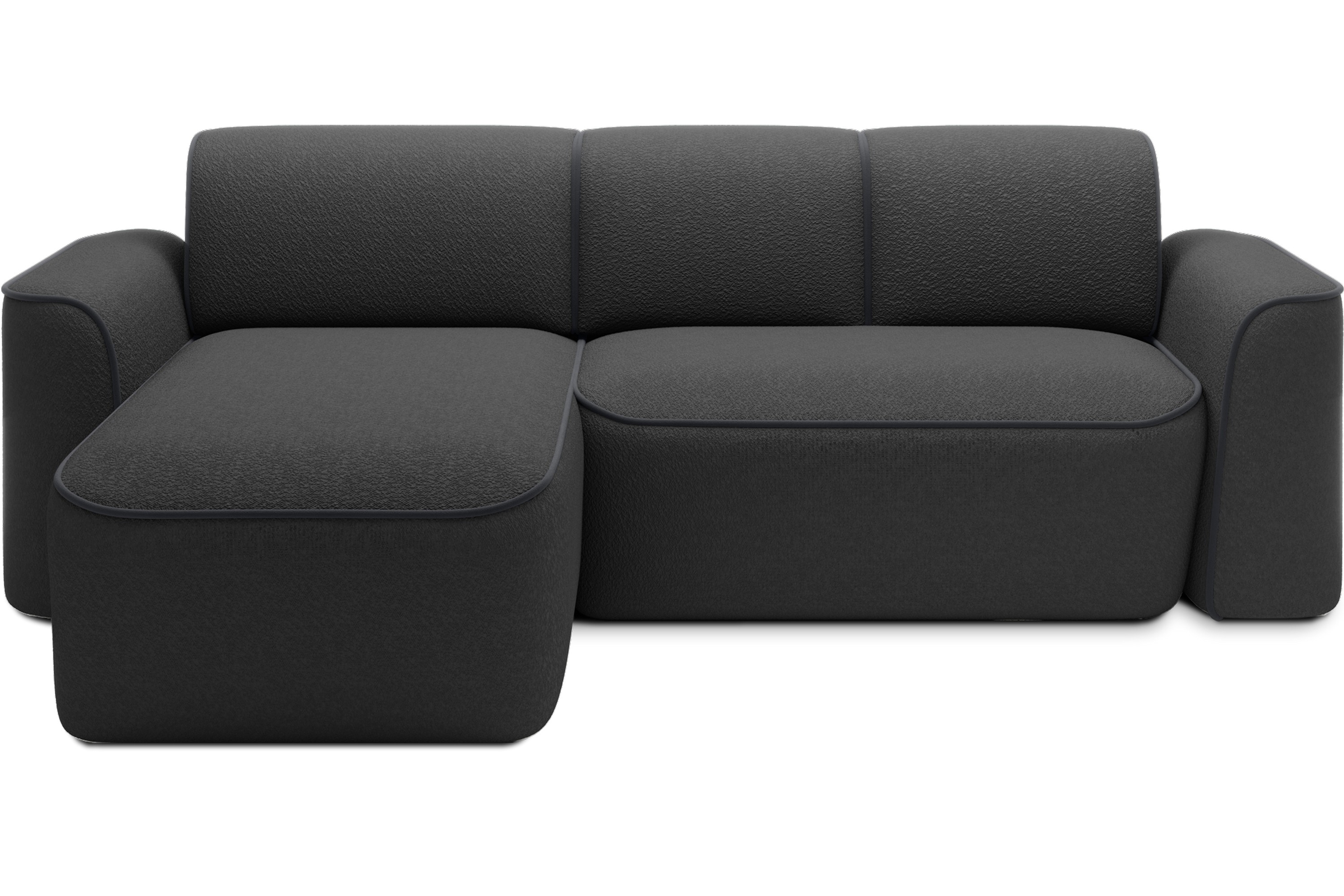 Ume 4-sits Soffa med Divan - Mörkgrå 4 sits soffa divan