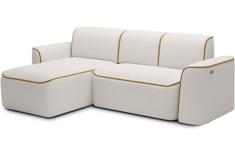 Ume 4-sits Soffa med Divan - Vit - Möbler - Soffa - Divansoffor & schäslongsoffa