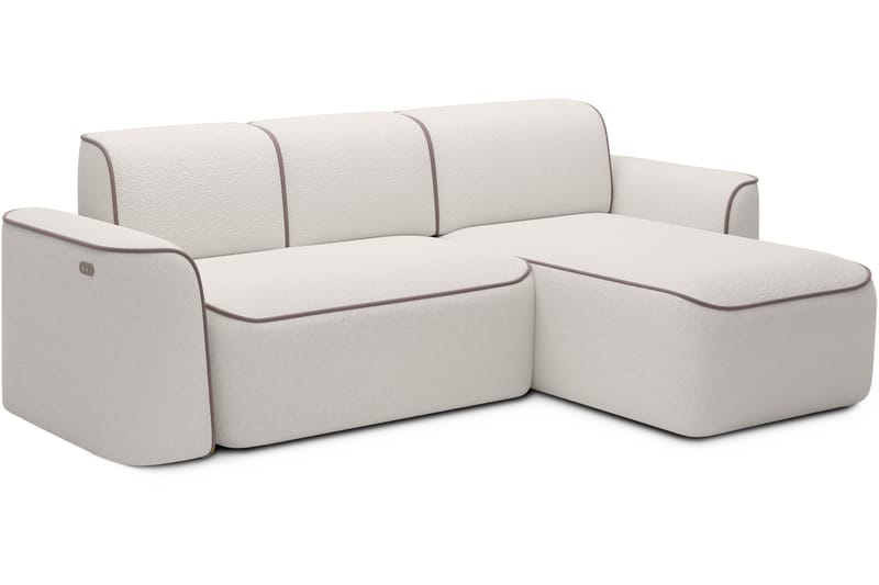 Ume 4-sits Soffa med Divan - Vit - Möbler - Soffa - Divansoffor & schäslongsoffa