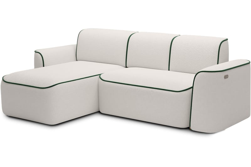 Ume 4-sits Soffa med Divan - Vit - Möbler - Soffa - Divansoffor & schäslongsoffa