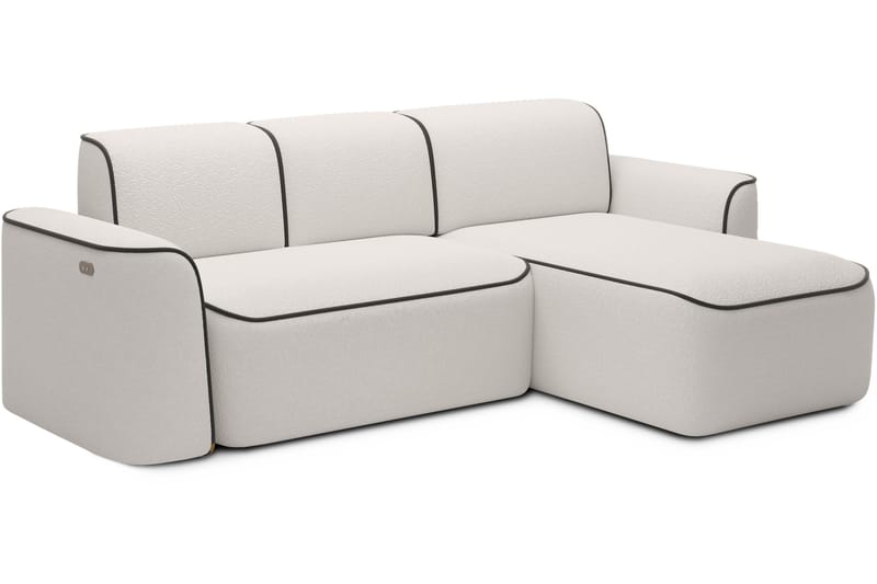 Ume 4-sits Soffa med Divan - Vit - Möbler - Soffa - Divansoffor & schäslongsoffa